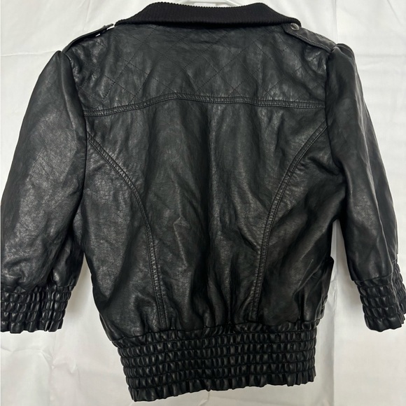 Vintage short sleeve leather jacket - Picture 2 of 3